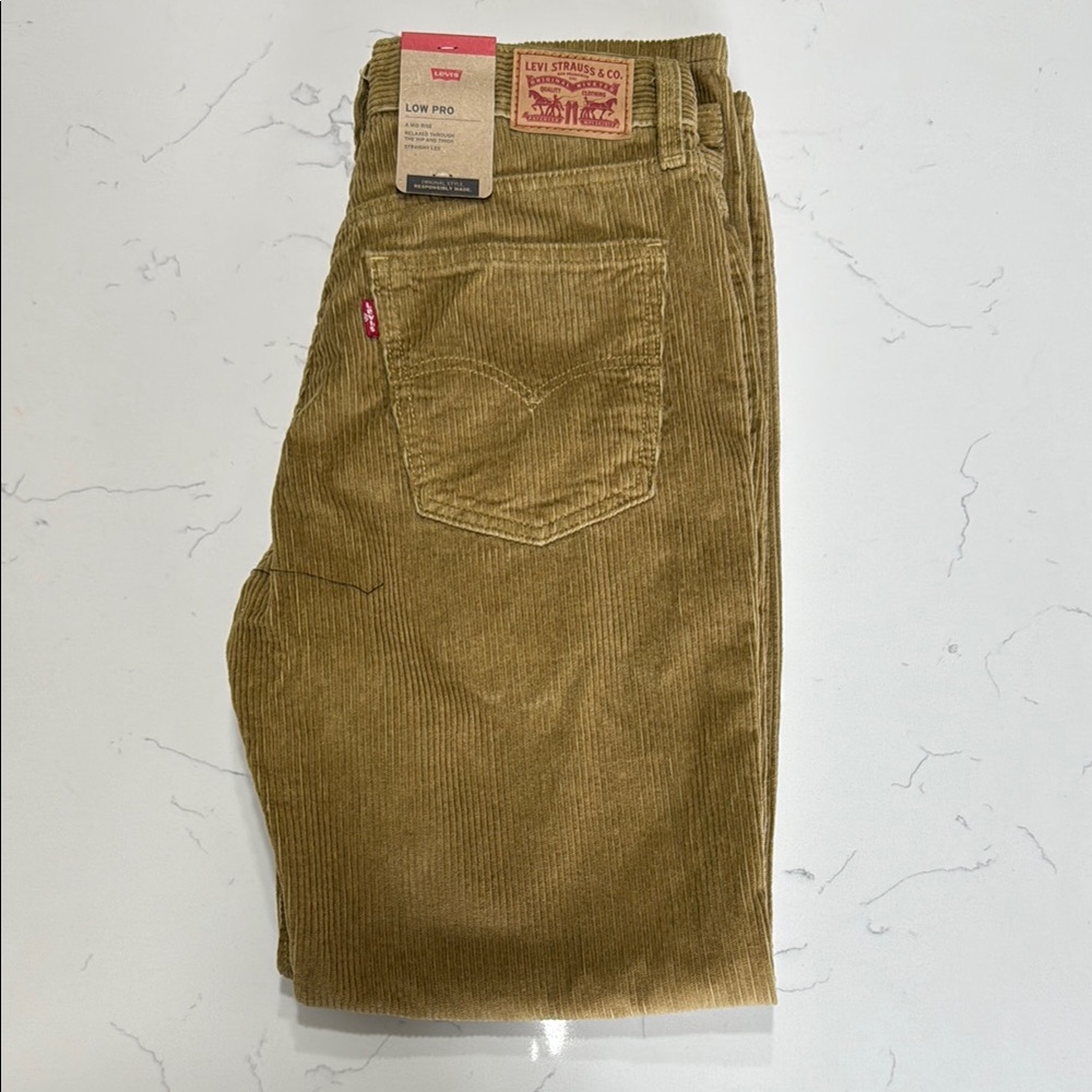 Levi's Women’s Tan Corduroy Mid Rise Pants